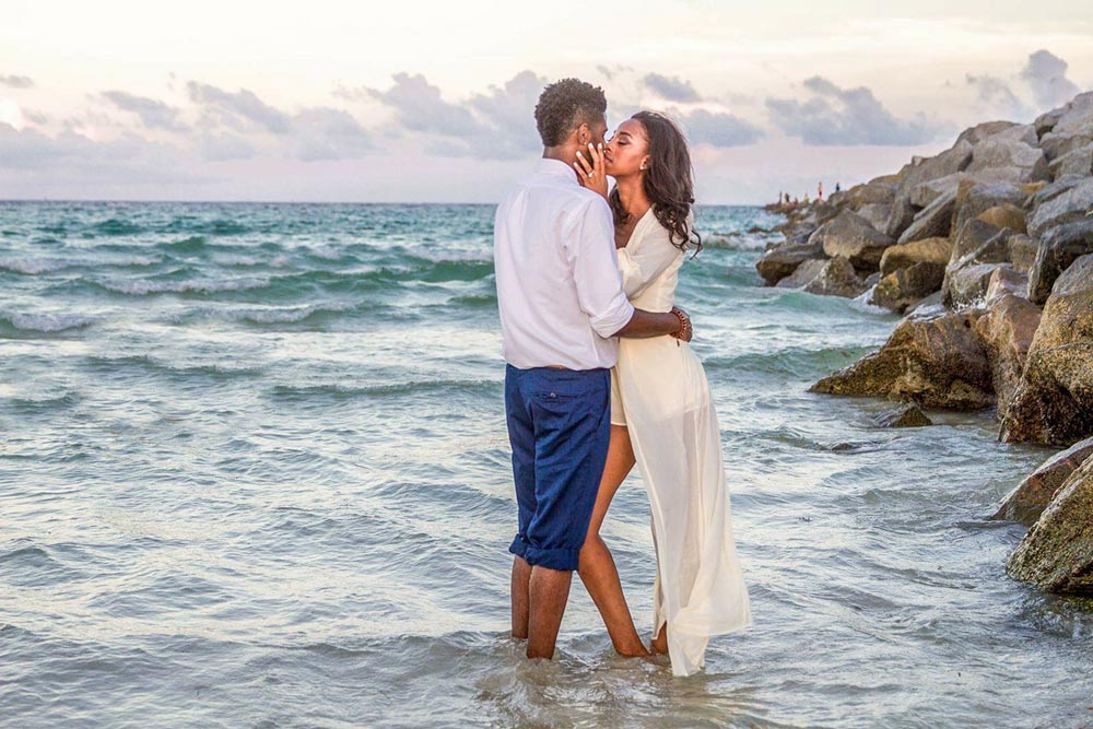 Couples at Miami Beach