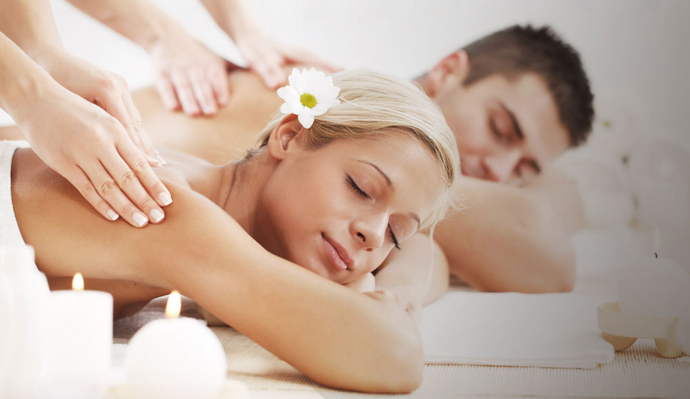 Couples Enjoying Spa Together During Honeymoon in Miami