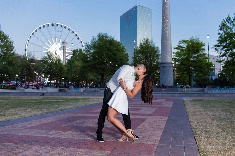 Centennnial Park Engagement ferris wheel