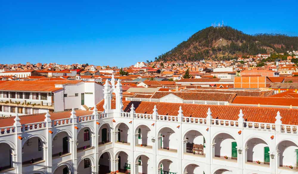 hite Washed Colonial Houses in the Historic City of Sucre 